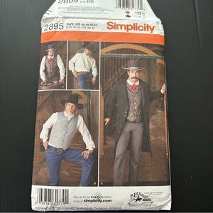 Simplicity Western Costume Pattern with Black and White Accents